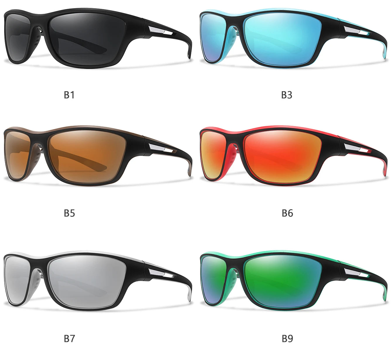 Men's Polarized Fishing Sunglasses Men Women Cycling Driving Hiking Sun Glasses Anti-glare UV400 Eyewear TAC Lens 1 PC