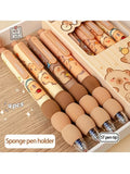 Set of 4 Capybara-Themed Erasable Gel Pens Point of 0.5 Mm Soft Grip Barrel Perfect Gift Choice Office And School Supplies
