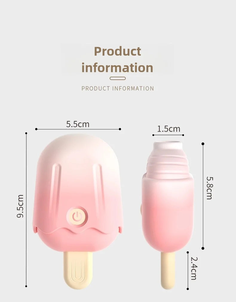 Ice Cream Sucking Vibrator Blowjob Clitoris Erotic Oral Vacuum Stimulator Massager 10 Modes Women Sex Toys for Adult Goods