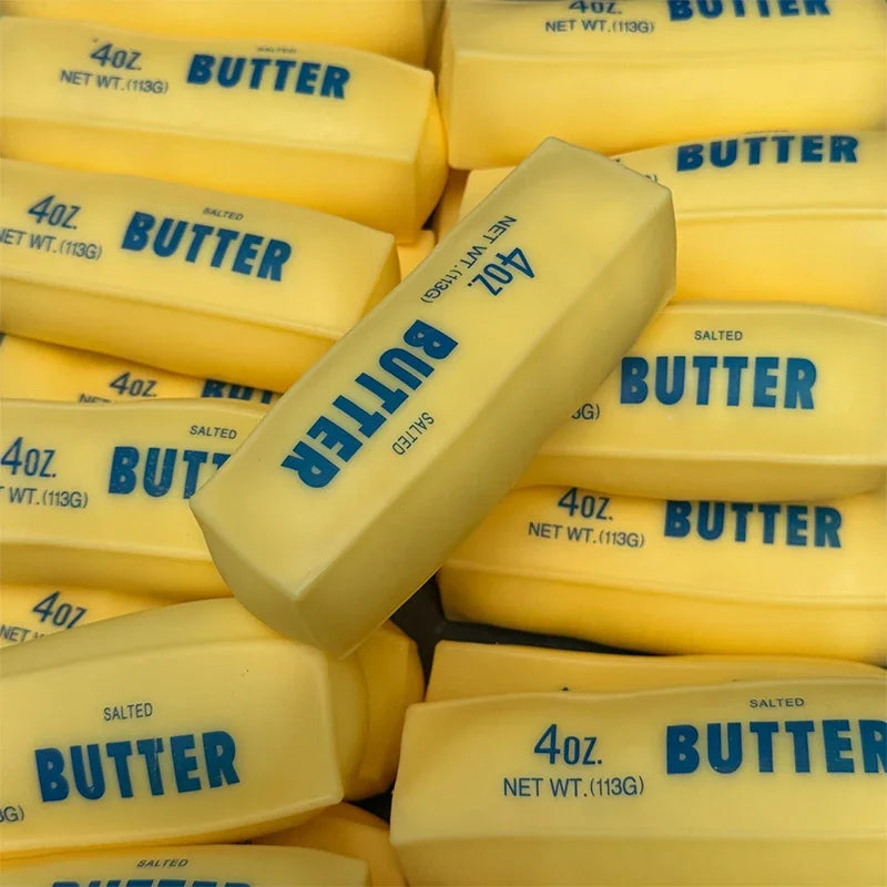 Butter Stick Squishy Stress Ball Fidget Toy Crunchy Squeeze Toy Round Blocks Filled ASMR Anti Stress Release Hand Relax Gift Toy