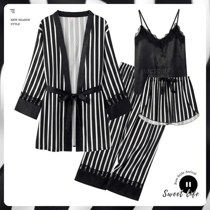 Women's Lace-Trim Sleepwear Set
