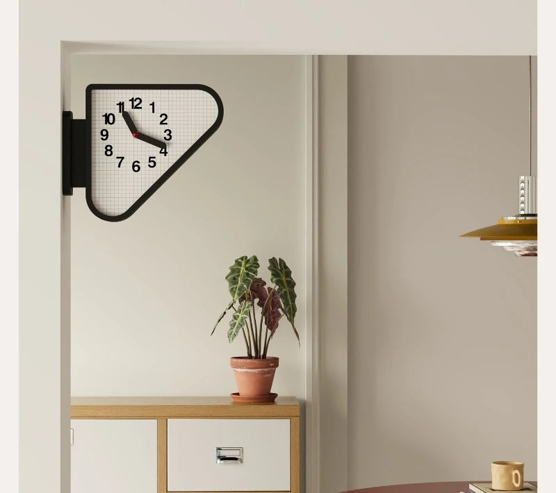 Luxury Triangle Wall Clock Corner Double Sided Wall Clock Creative Art Living Room Clocks Kitchen Bedroom Watch Home Decor