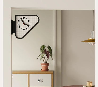 Luxury Triangle Wall Clock Corner Double Sided Wall Clock Creative Art Living Room Clocks Kitchen Bedroom Watch Home Decor
