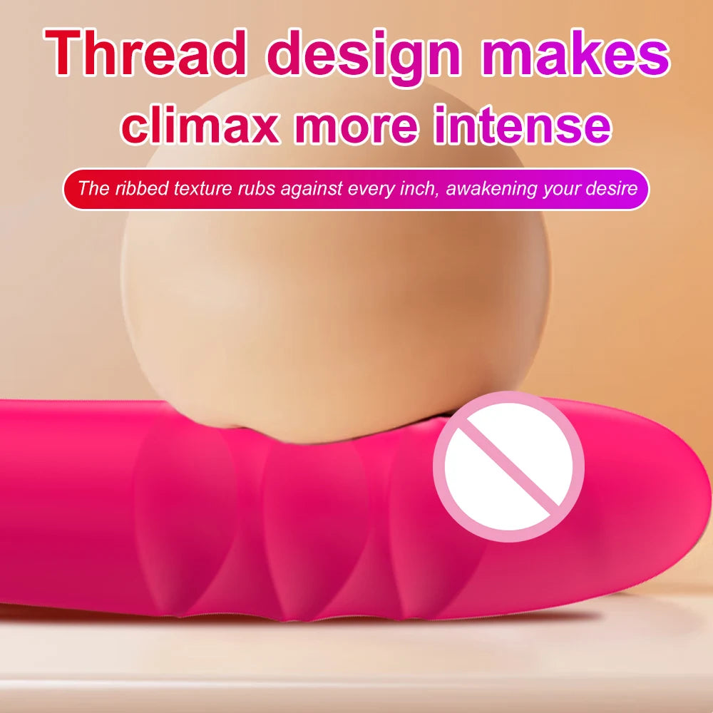 Dildo Retractable Vibrator For Women 10 Modes Soft Silicone G Spot Clitoral Anal Stimulation Massager Masturbation Sex Toys