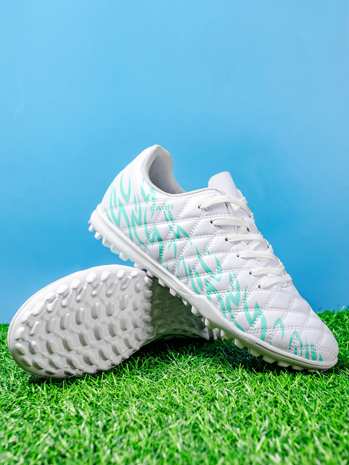 Professional Men TF Football Cleats Shock Absorbing PU Upper Durable Rubber Turf Sole For Adult Grass Field Soccer Games