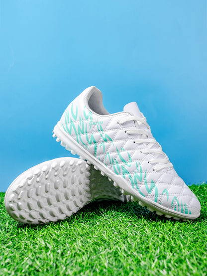 Professional Men TF Football Cleats Shock Absorbing PU Upper Durable Rubber Turf Sole For Adult Grass Field Soccer Games