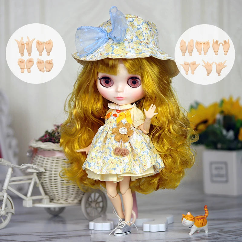 ICY DBS Blyth doll 1/6 Anime Doll joint body white Skin glossy face Special Combo with clothes, shoes and hands 30cm BJD TOY