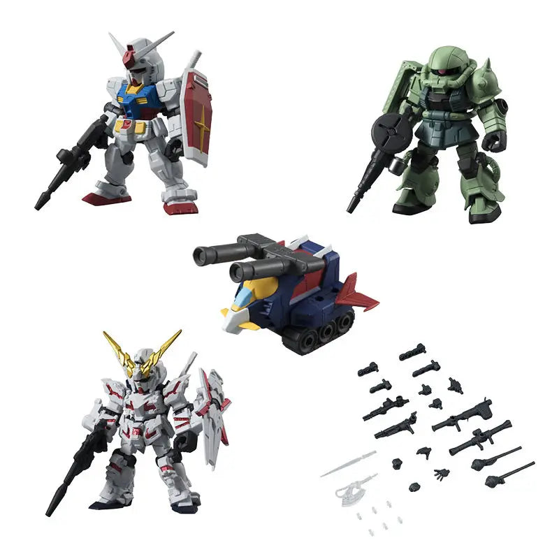 Bandai Gashapon Mobile Suit Ensemble (MSE) Gundam RX-78-2 Strike Hi-Nu Wing Astray ZZ Barbatos Assemble Model Kit Toy