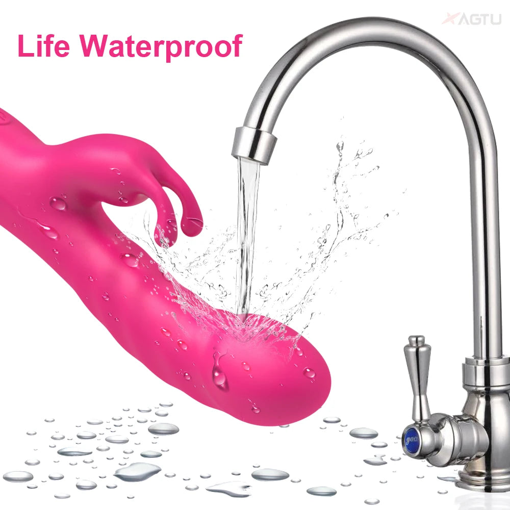 Rabbit Silicone Vibrator for Women Clitoris Stimulator G Spot Vibrating Female Dildo Sex Toys Adults Sex Shop