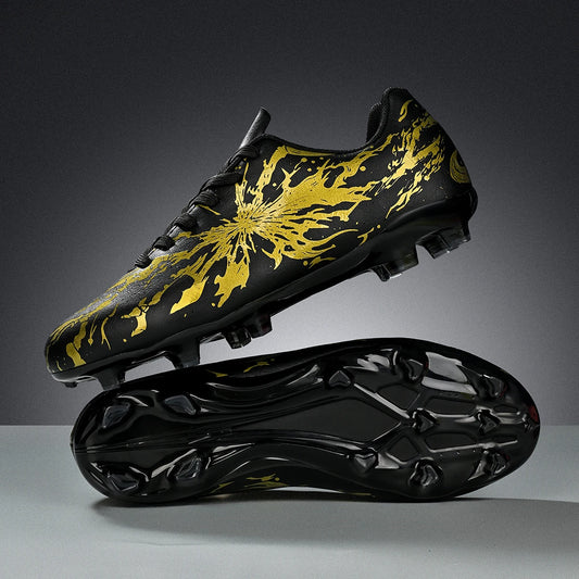 Men AG/ FG Firm Ground Soccer Boots Anti‑Slip Rubber Studs Breathable PU For Adult Outdoor Pitch Football Competition Practice