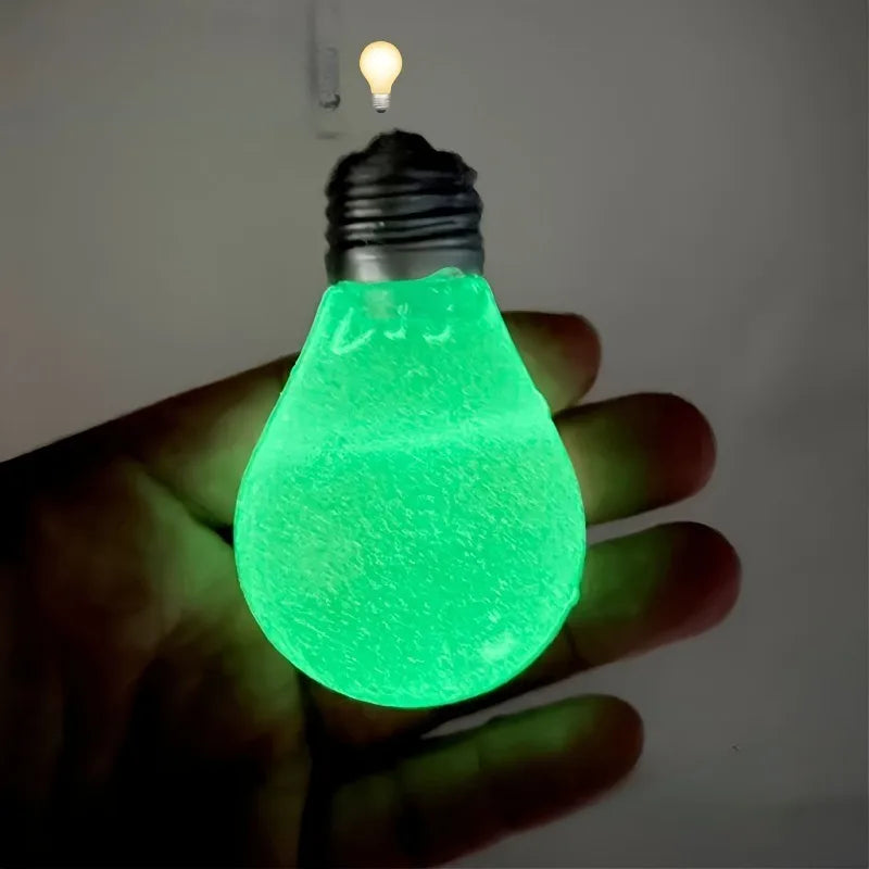 Squishy Light Bulb Maltose Luminous Squeeze Toy Slow Rebound Sensory Fidget Toy Anxiety Relief Novelty Funny Decompression Gift