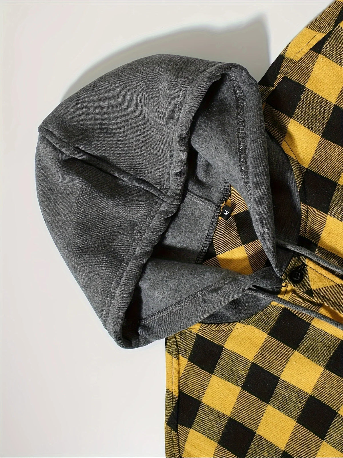 Men's Plaid Hooded Casual Shirt