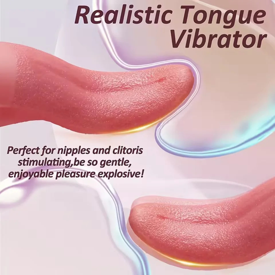 Realistic Tongue Licking Vibrator for Women G Spot Massager Blowjob Clitoris Nipple Stimulator Female Masturbator Sex Toys