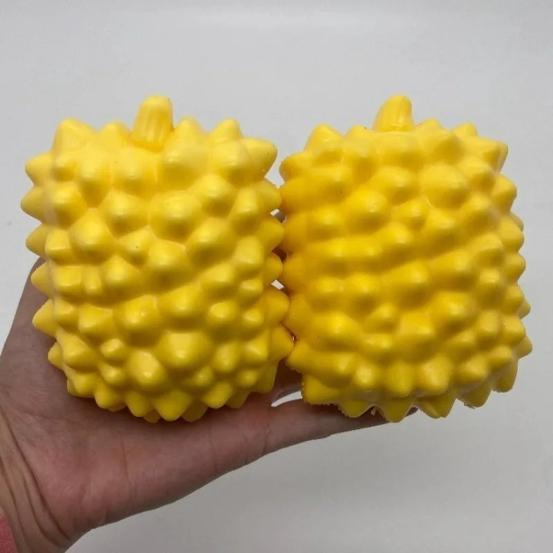 Crunchy Durian Building Block Handmade Squeeze Ball Fruits Stress Ball Popping Sound Squishy Toy Decompression Fidget Vent Toy