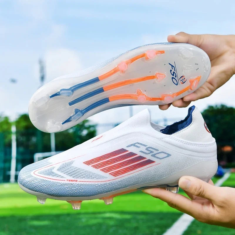 New Men Soccer Shoes Match Football Boots Sport Boys Adult Long Spikes Training Outdoor Cleats Breathable Non Slip Comfortable