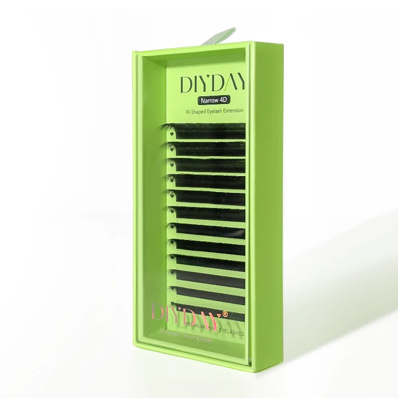 DIYDAY Narrow 3d 4d 5d Eyelash Extension V-Shaped Volume Fans W Shape Eyelashes BASF Natural Dense Faux Mink Lashes