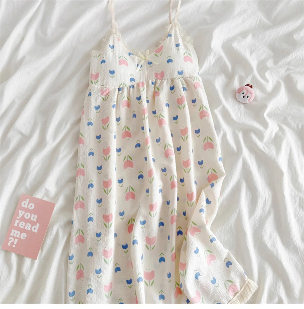 Women's Floral V-Neck Halter Nightgown