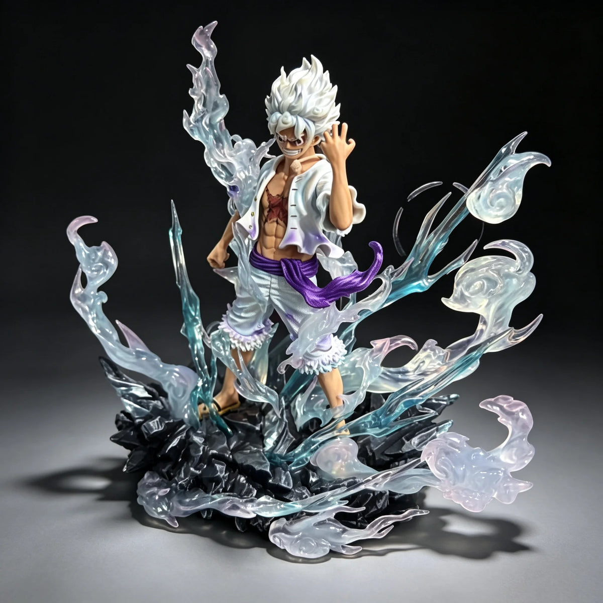 Bandai Official Licensed One Piece Monkey D Luffy Gear 5 Nika Action Figure, Large Scene Anime Figurine Home Decor Collectible
