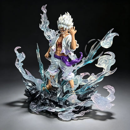 Bandai Official Licensed One Piece Monkey D Luffy Gear 5 Nika Action Figure, Large Scene Anime Figurine Home Decor Collectible