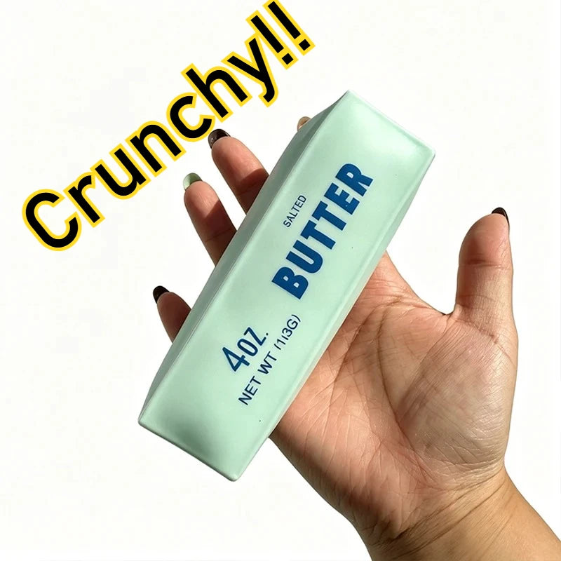 Butter Stick Squishy Stress Ball Fidget Toy Crunchy Squeeze Toy Round Blocks Filled ASMR Anti Stress Release Hand Relax Gift Toy