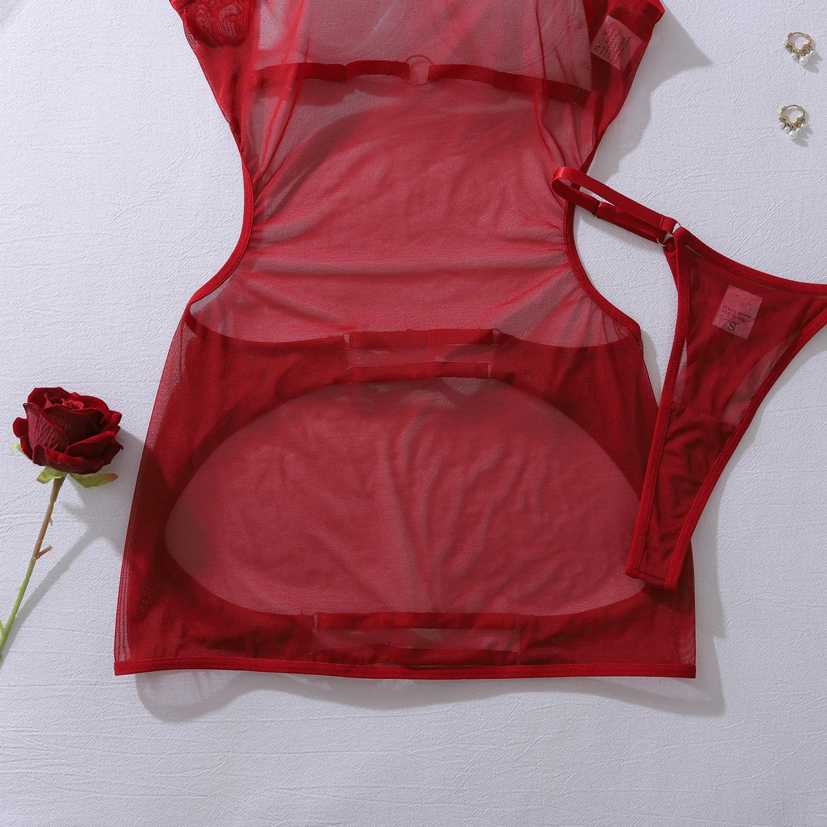 Women's Sheer Backless Mini Dress