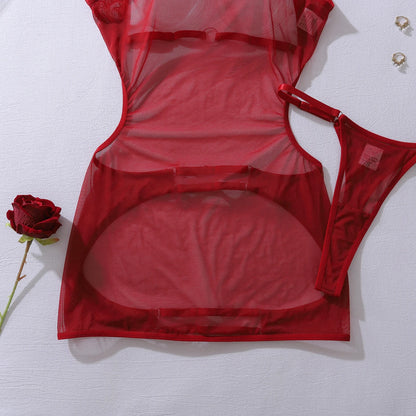 Women's Sheer Backless Mini Dress