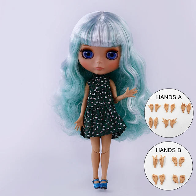 ICY DBS Blyth Doll BJD Joint Body tan Skin Matte Face New face Set Doll 1/6 30cm Gift Anime SD