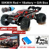 Super Brushless 80KM or 50KM/H 4WD RC Car With LED Remote Control Cars High Speed Drift Racing 4x4 Off Road Truck Kid Adult Toy