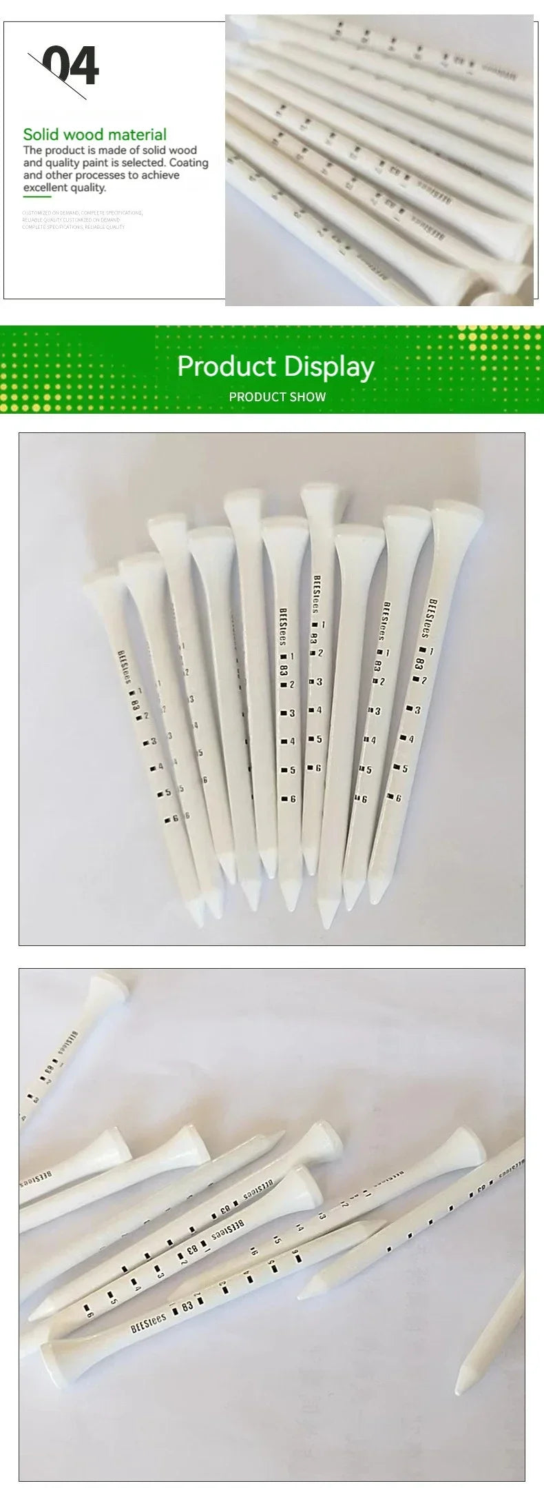 50pcs Durable Wooden Golf Seats Stabilizes Ball On The Course to Maintain a Perfect Tee Level and Improve Accuracy TE012