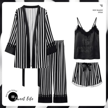 Women's Lace-Trim Sleepwear Set