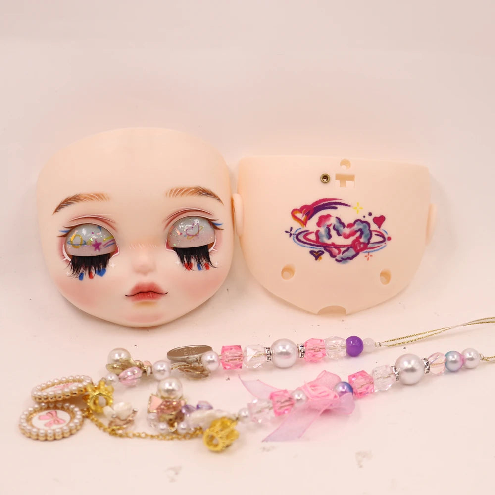 ICY DBS Blyth Baby Face DIY Matte Face Hand Painted Makeup Backplate and Screws