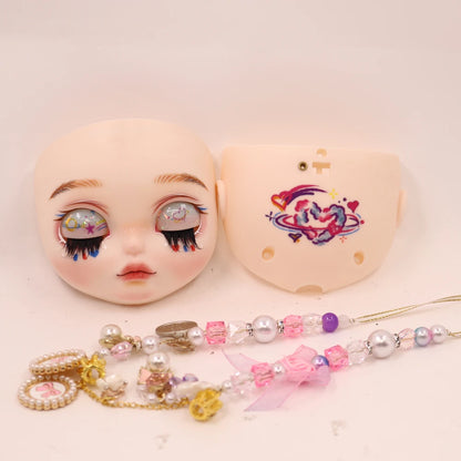 ICY DBS Blyth Baby Face DIY Matte Face Hand Painted Makeup Backplate and Screws
