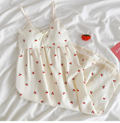 Women's Floral V-Neck Halter Nightgown