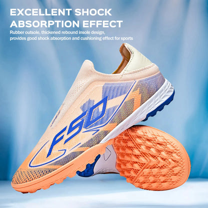Cost-effective TF Football Boots PU Blend Upper Dense Rubber Stud Anti-slip Durable Budget Turf Football Footwear