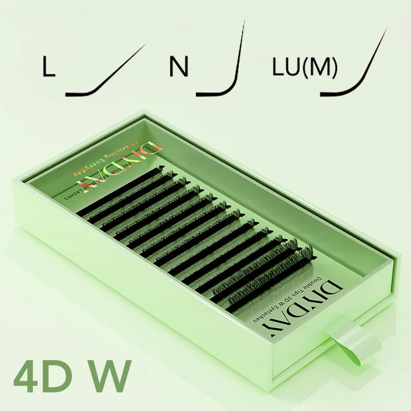 DIYDAY L / LU(M) / N 3D 4D 5D W Shape Eyelash Extension W Style Faux Mink Eyelashes Premade Volume Fan Lashes Supplies