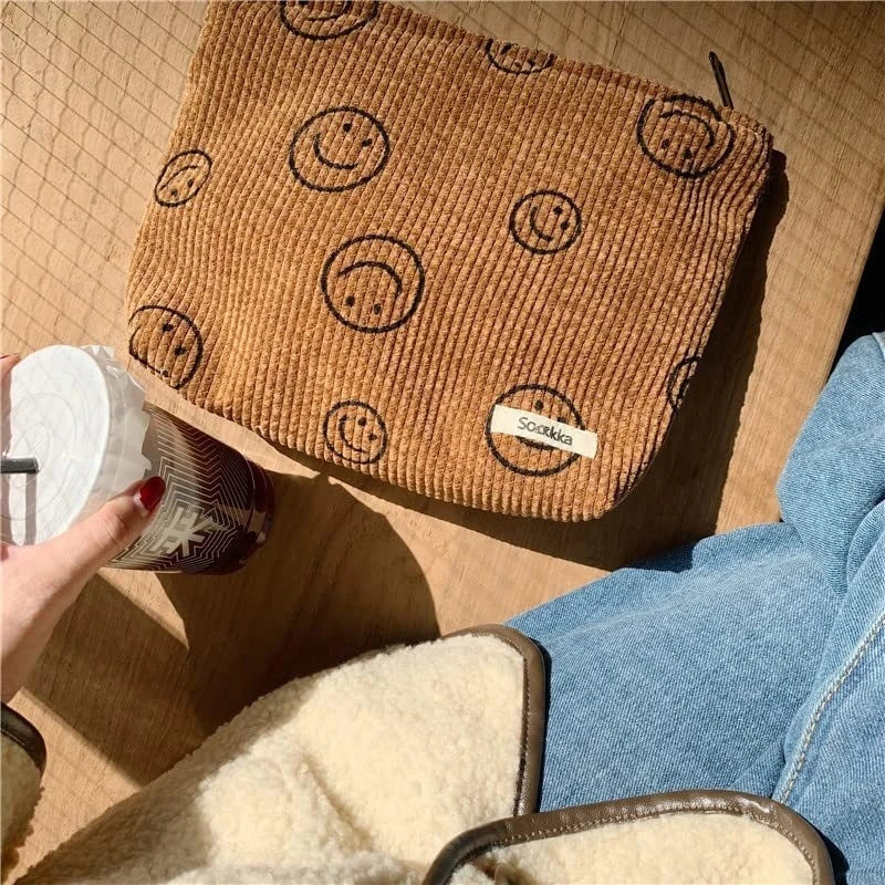 Makeup Bag Travel Toiletry Bag Cute Makeup Brushes Bag Cosmetic Bags for Women Zipper Makeup Bags for Purse