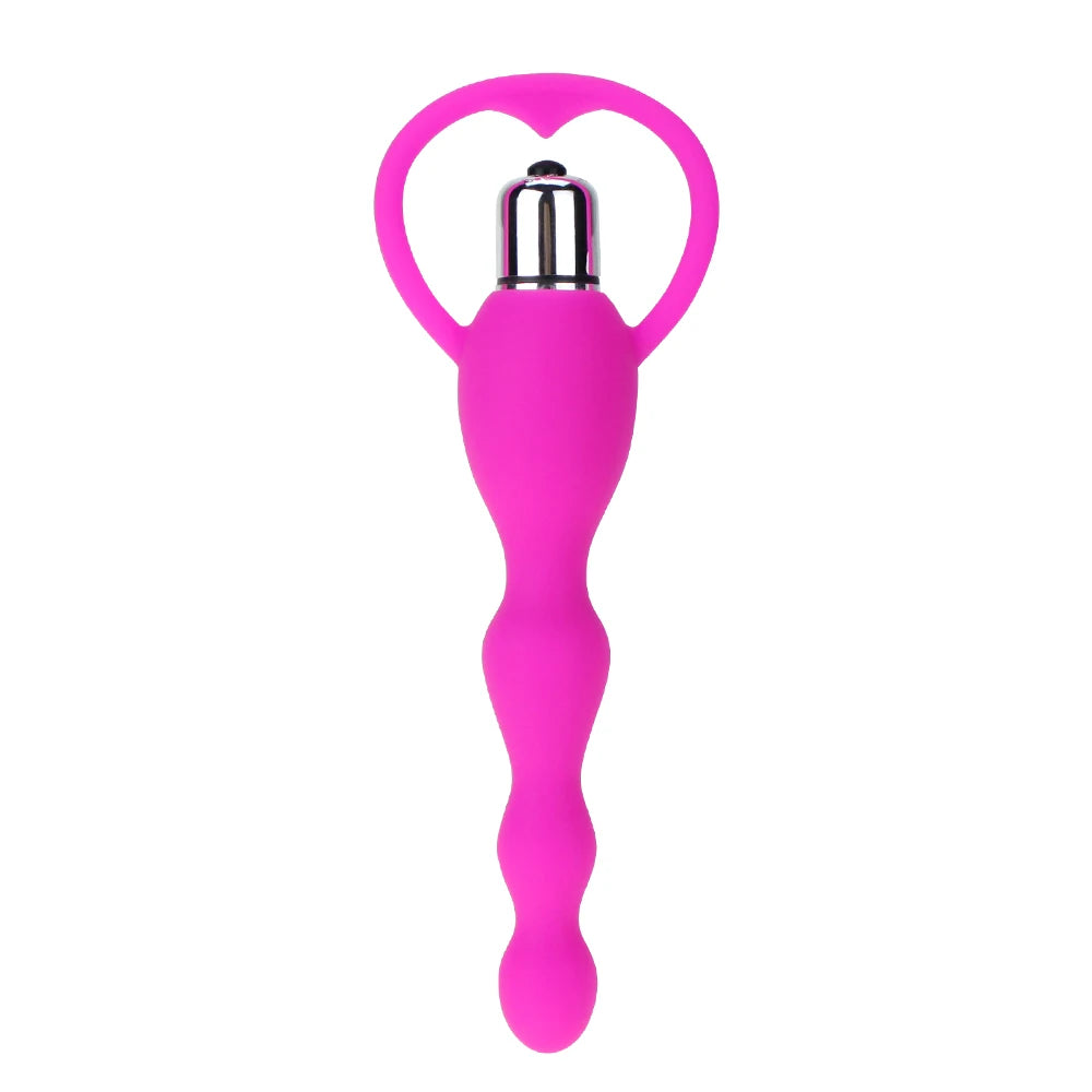 Long Anal Vibrator Butt Plug Silicone Vibrating Anal Beads Gay Toy Male Prostate Massage Sex Toys for Women Men Adult Products