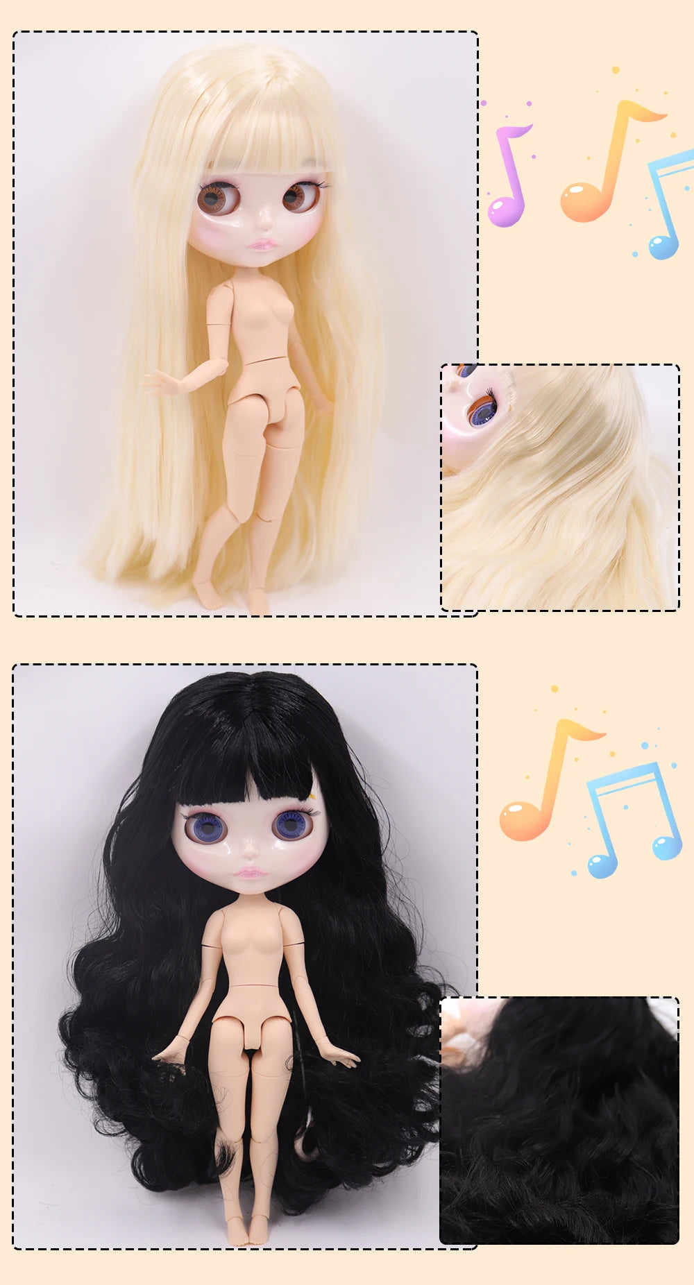ICY DBS Blyth Doll Carved Lips Face White Skin Joint Body 1/6 BJD Special Price OB24 Toy Gift
