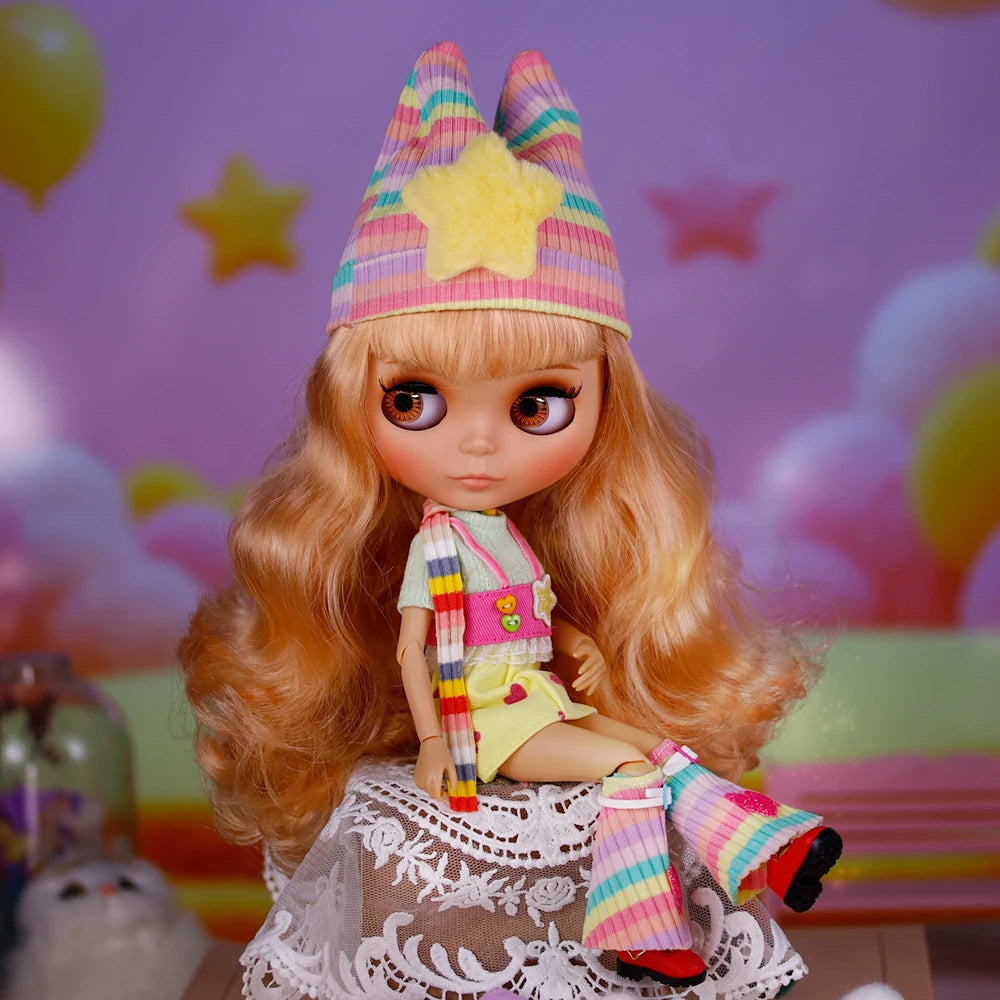 ICY DBS Blyth Doll BJD Joint Body tan Skin Matte Face New face Set Doll 1/6 30cm Gift Anime SD