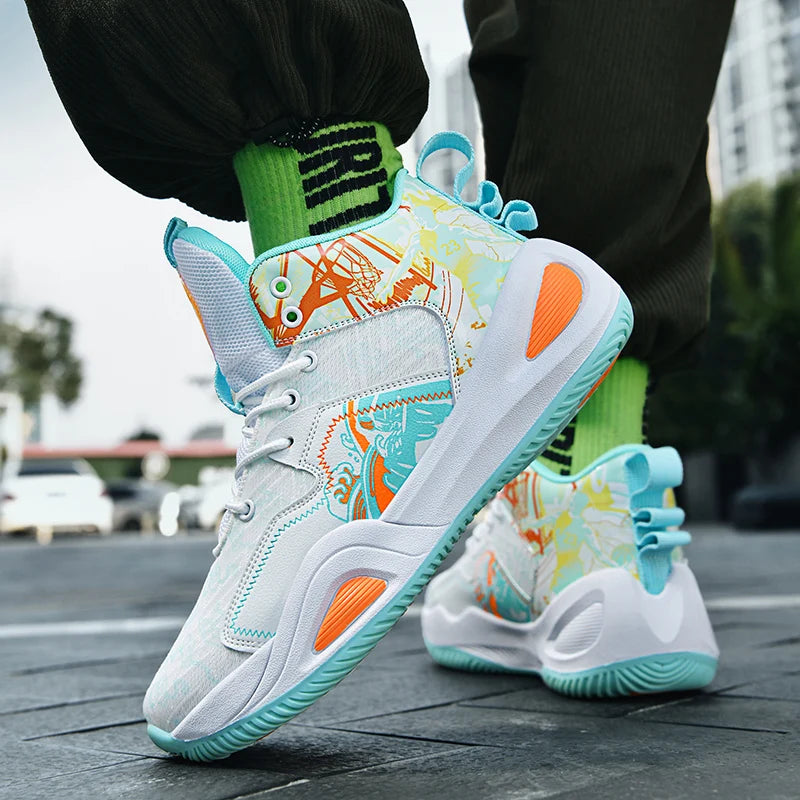 Men Basketball Shoes Trainer Unisex Breathable Athletic Sneakers Light Non-slip High Quality Unisex Outdoor Women Sports Shoes
