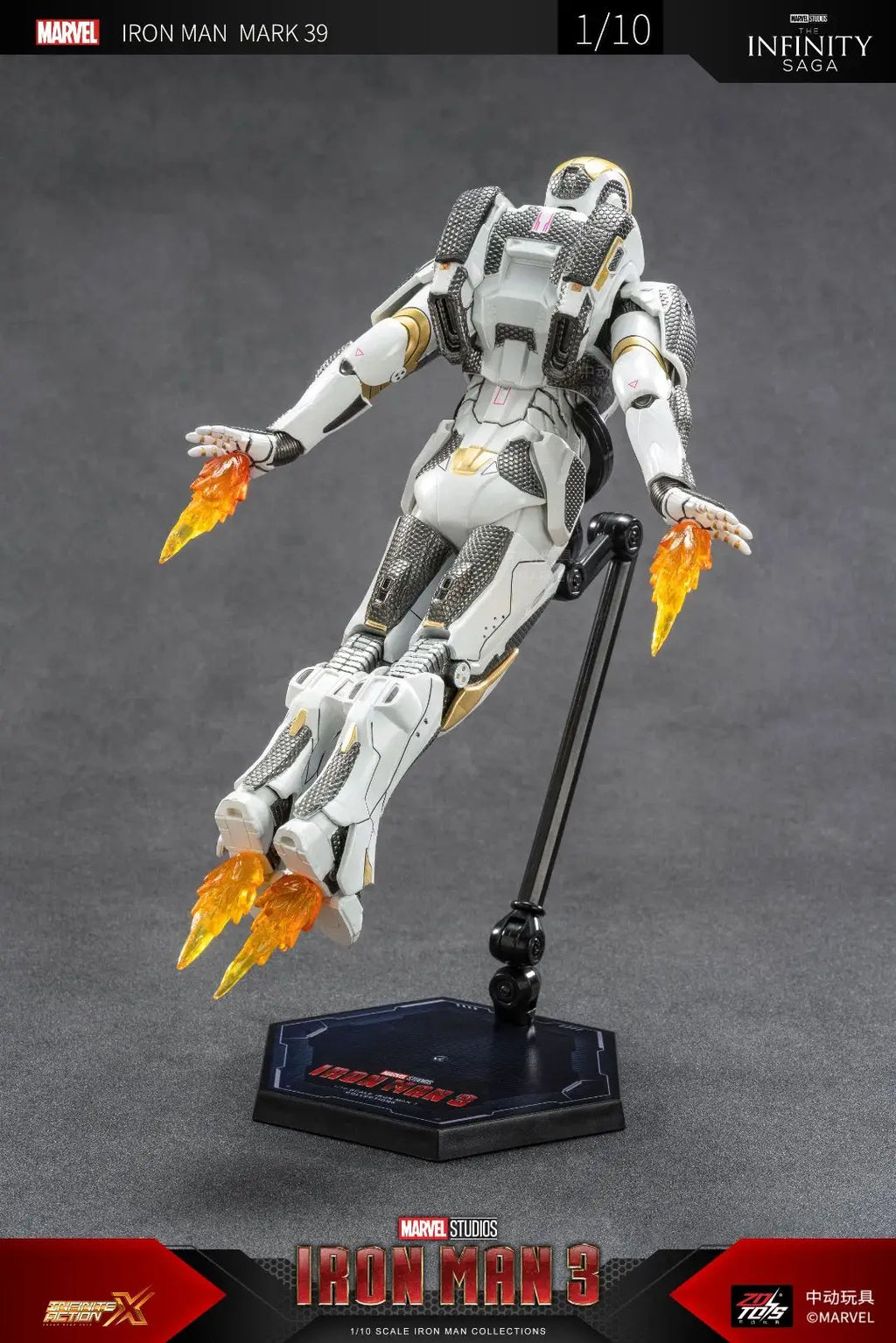 ZD Toys 1/10 Iron Man Figurines MK30 Iron Patriot Blacklash Figures MK33 MK39 MK17 MK21Action Movie Model Adult Collect Gift