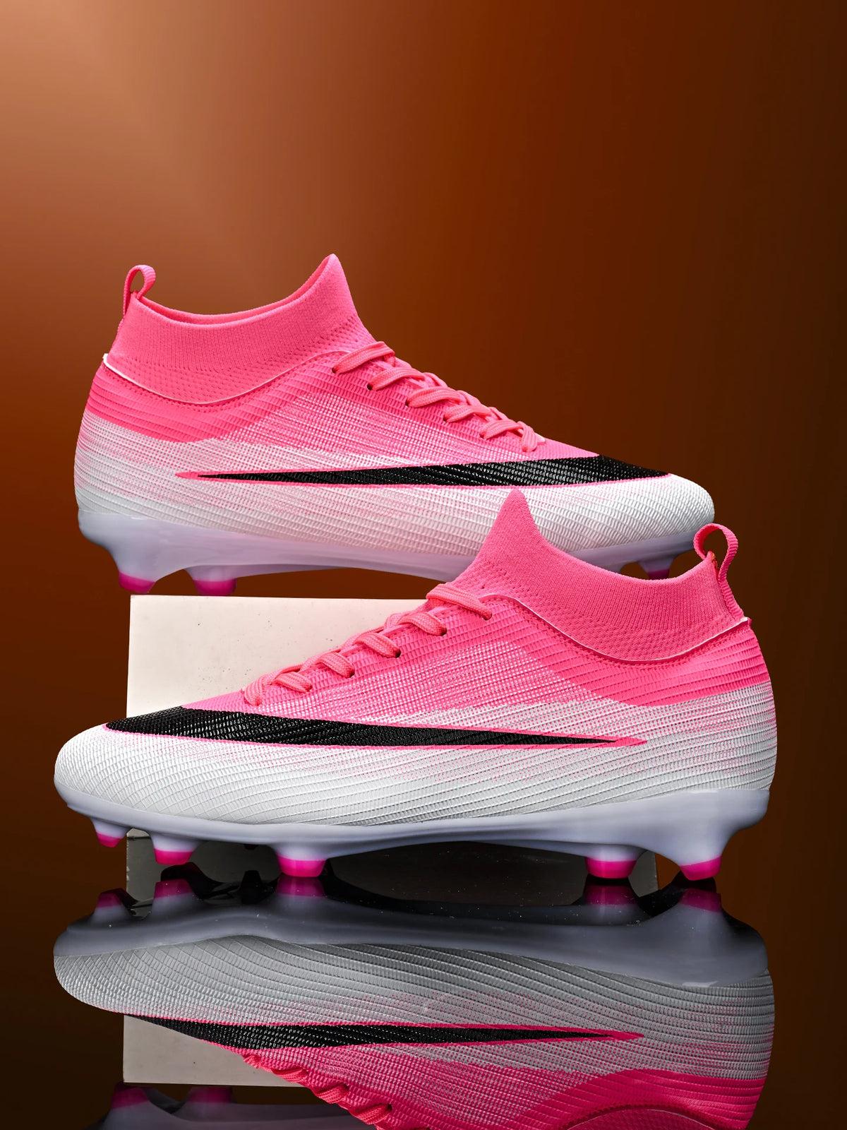 Men AG FG Football Cleats Soft PU Upper Reinforced Stud Structure For Adult Outdoor Lawn Football Match And Training