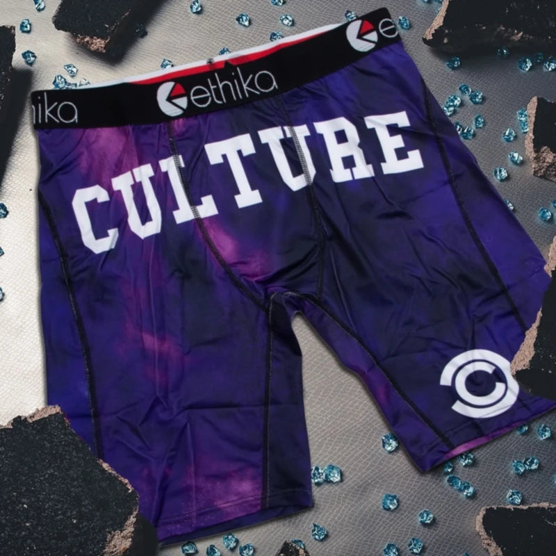ETHIKA 1Pcs Men Underwear Boxers Breathable Mesh Crotch Man Underpants Plus Size Mens Panties L-3XL Printed Men's Boxers Briefs
