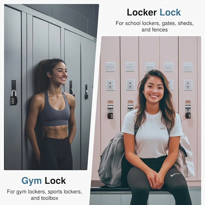 A 4-Digit Combination Lock Designed for Securing Outdoor Items Such As Gym Lockers,Toolboxes,Gates, Fences, Storage Units