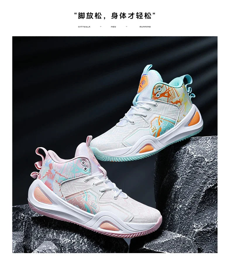 Men Basketball Shoes Trainer Unisex Breathable Athletic Sneakers Light Non-slip High Quality Unisex Outdoor Women Sports Shoes
