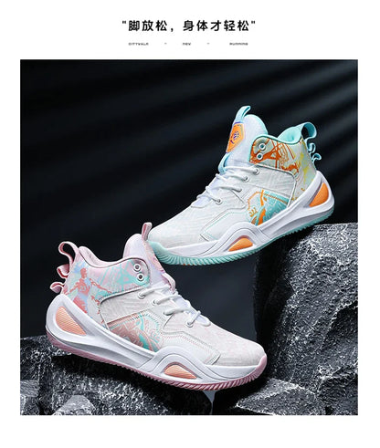Men Basketball Shoes Trainer Unisex Breathable Athletic Sneakers Light Non-slip High Quality Unisex Outdoor Women Sports Shoes