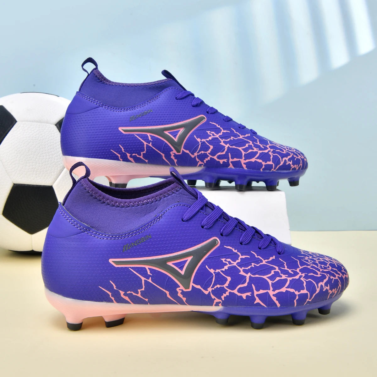 New Men Soccer Shoes Outdoor Adult Non-Slip Football Boots Futsal Cleats Sport Sport Comfortable Training Match Grass Ultralight