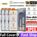 3Pcs Oleophobic Coating Dust Free Easy Installation Screen Protector for Samsung Galaxy S25 S24 S21 S22 S23 Ultra Plus Glass