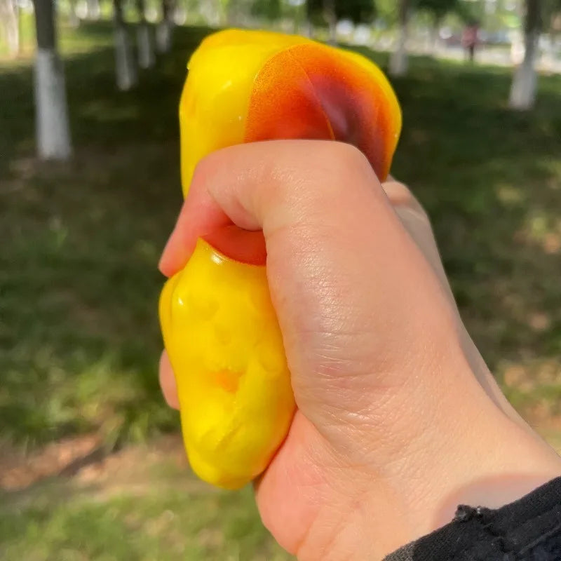 Caramel Pudding Crunchy Moldable Stress Ball Fidget Toy Crispy Squeeze Ball Round Blocks Filled ASMR Anti Stress Toys for Adults
