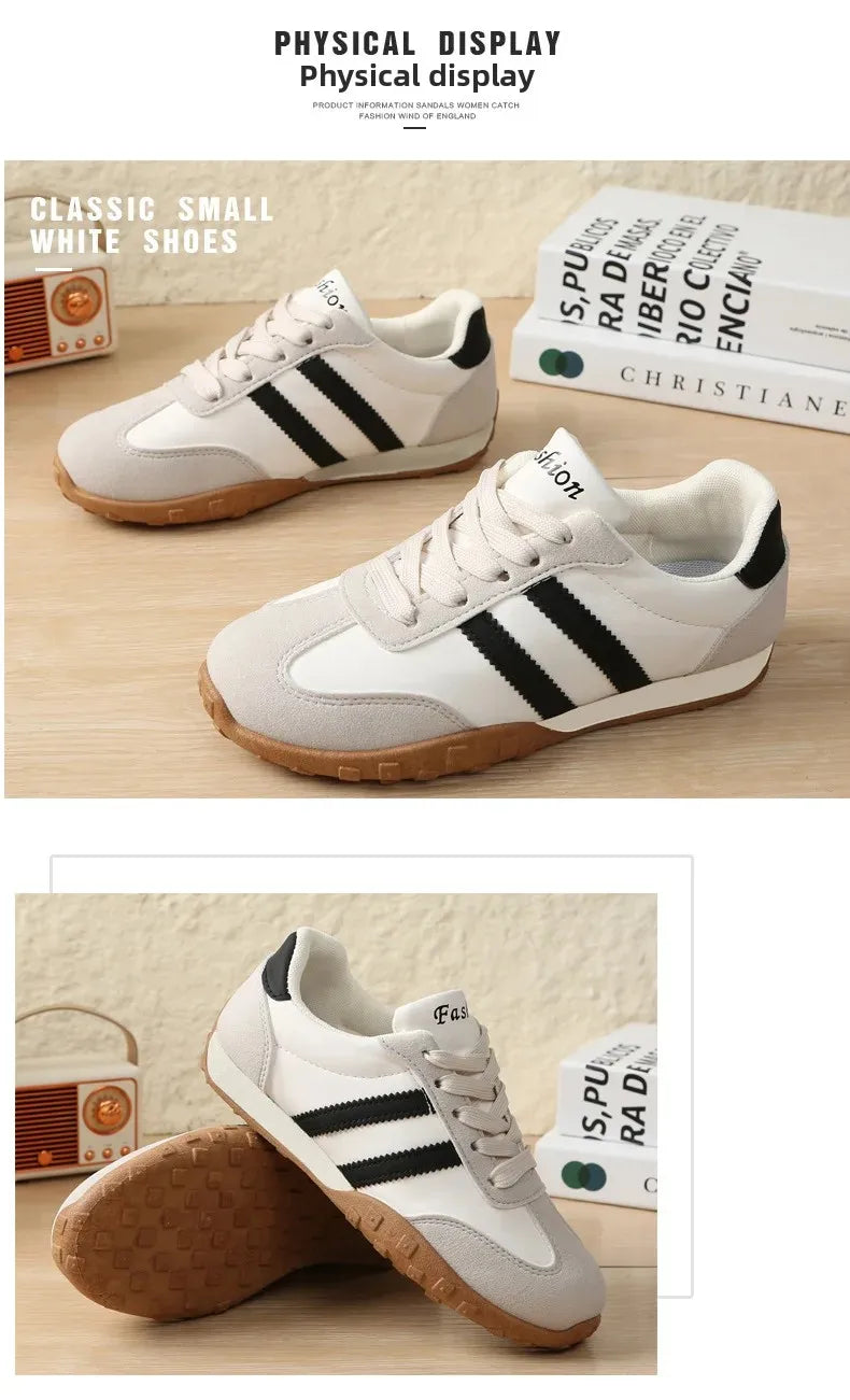 Adidas Women's Retro Sport Shoes Comfortable Flat Bottom Casual Shoes Soft Sole Unisex Spring Summer New Style Dequn Shoes